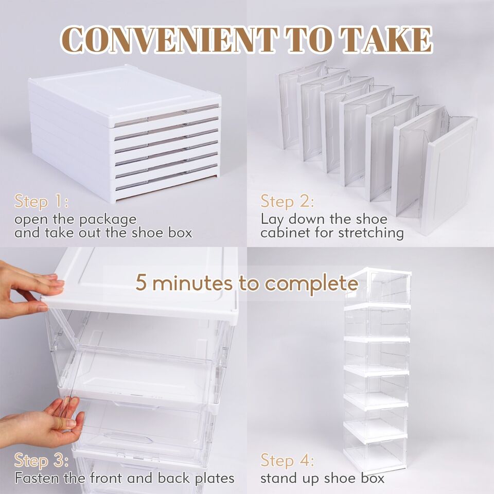 Foldable Storage Shoe Box 4/6 Layers