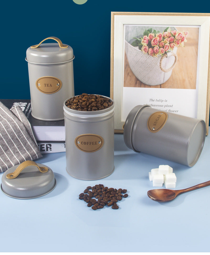Tea Coffee Sugar Canisters Storage Set