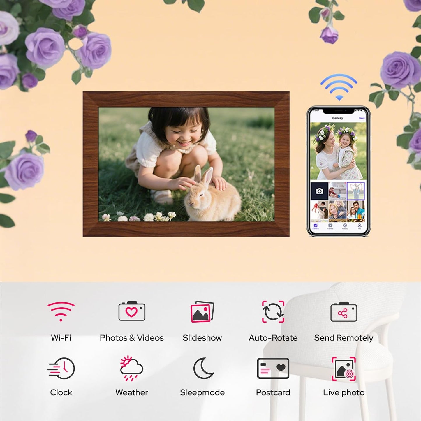 10.1'' Digital Picture Frame -1280x800HD 32G Memory