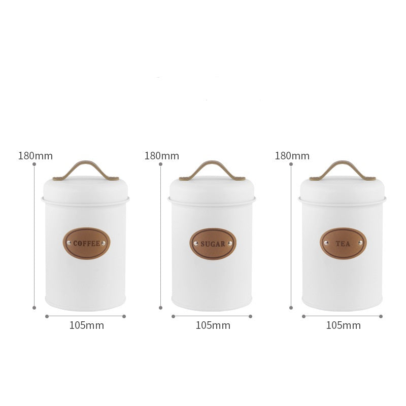 Tea Coffee Sugar Canisters Storage Set