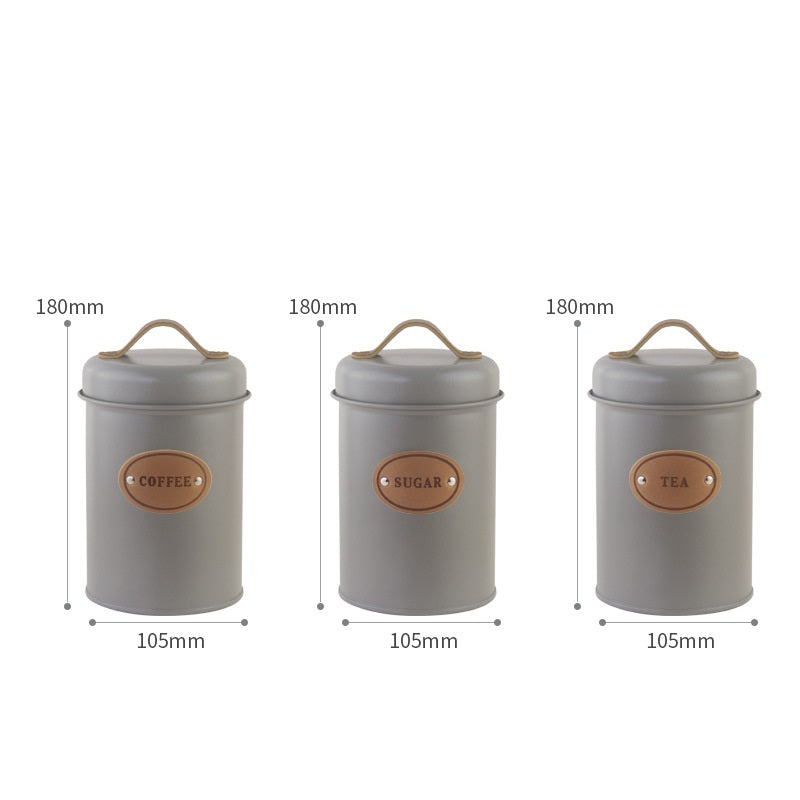 Tea Coffee Sugar Canisters Storage Set