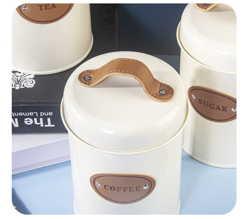 Tea Coffee Sugar Canisters Storage Set