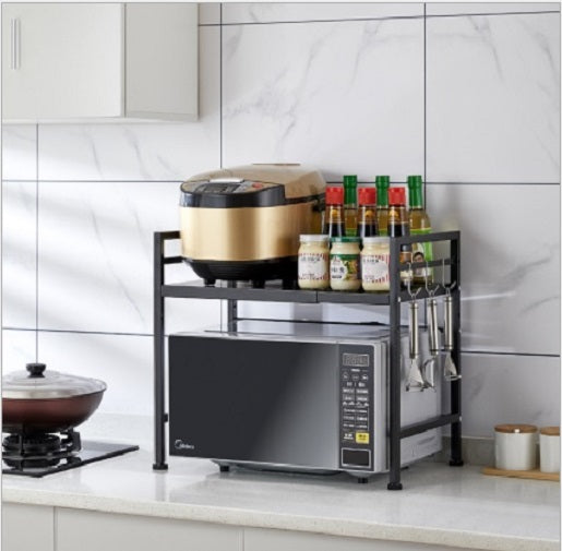 Adjustable Width & Height Microwave Shelf