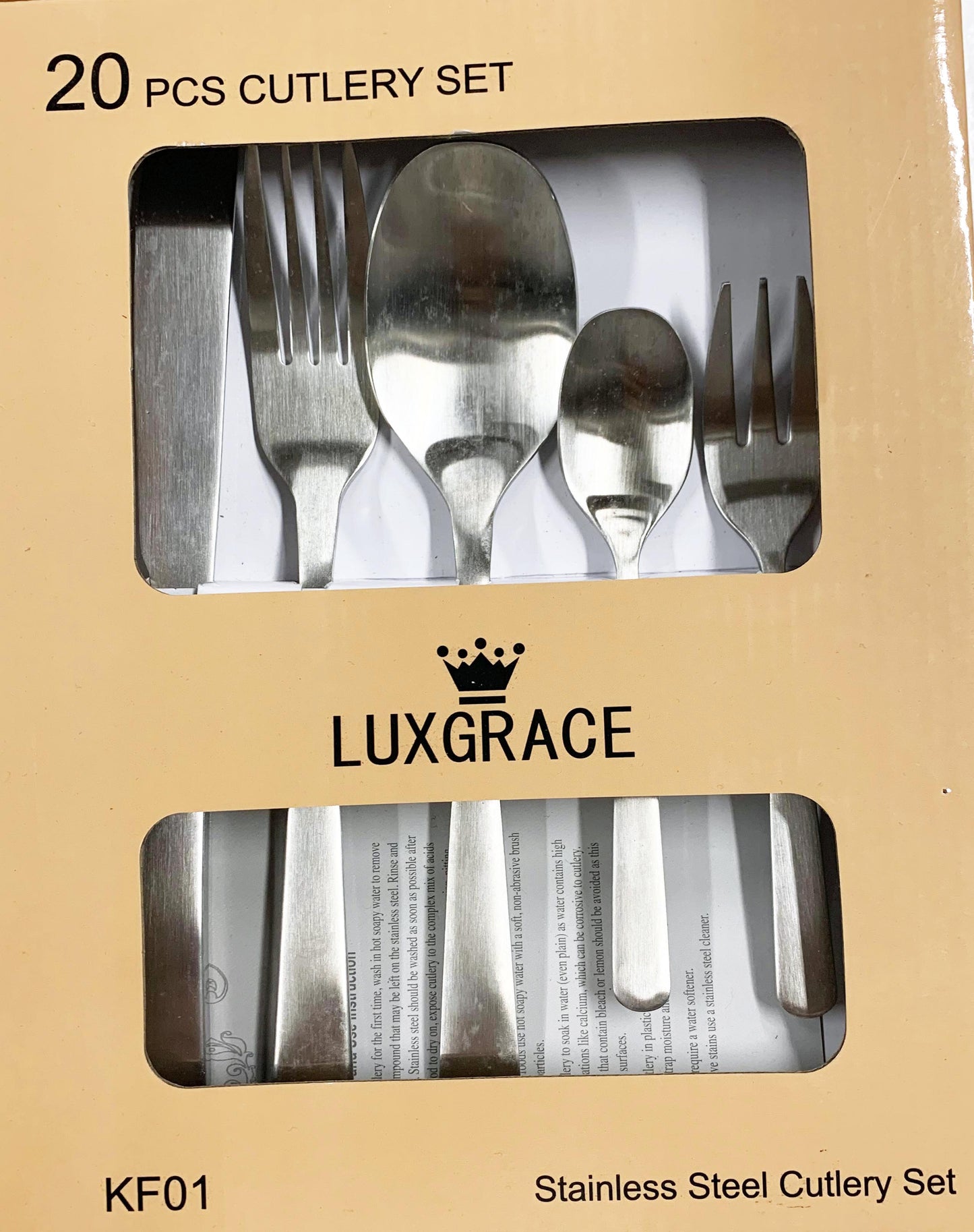 Luxgrace 20pcs Stainless Steel Cutlery Set