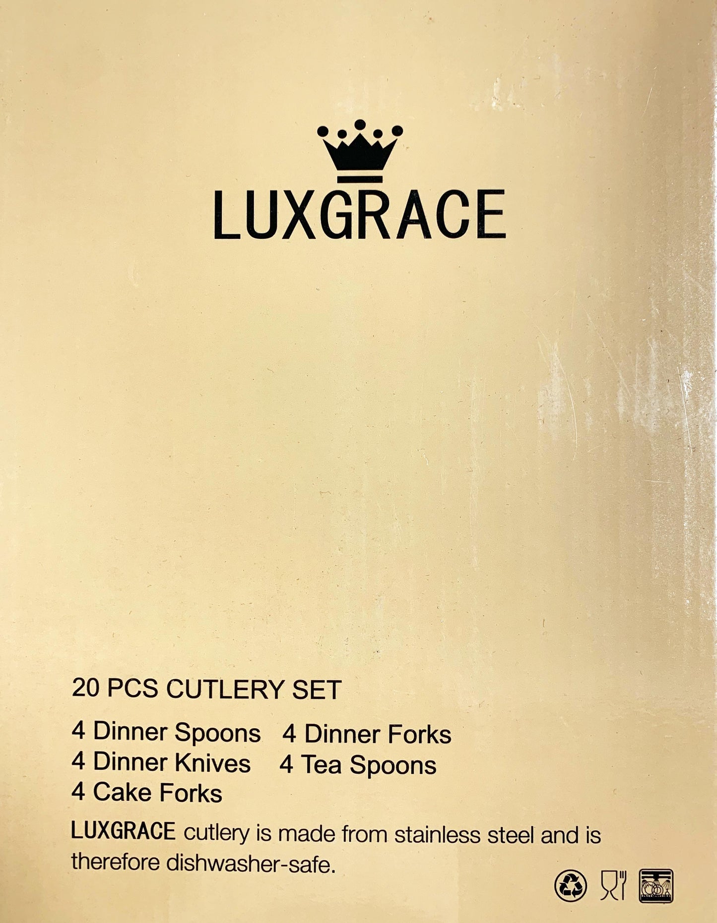 Luxgrace 20pcs Stainless Steel Cutlery Set