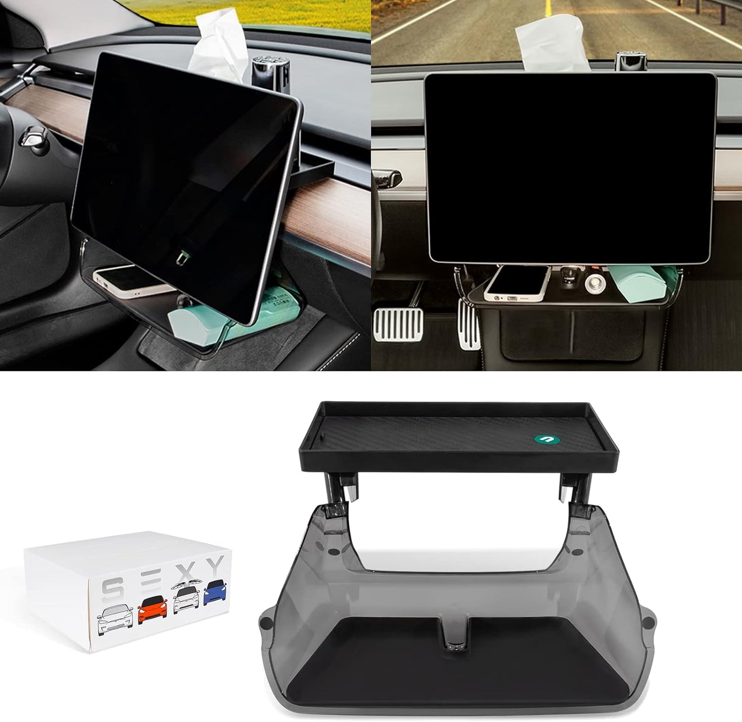 Have one to sell? Sell it yourself Car Tesla Model 3/Y Console Organizer with under screen storage box Black White Toothy Monster Pro Max Box
