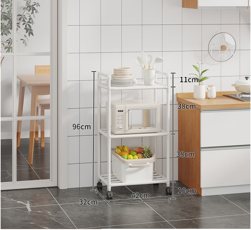 3/4 Tier Rolling Cart