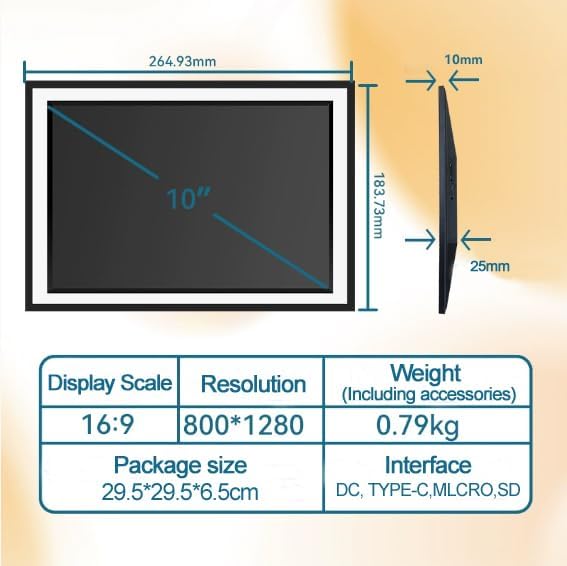 10.1'' Digital Picture Frame -1280x800HD 32G Memory