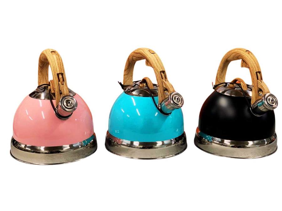 2.9L Whistling Kettle Tea Coffee Maker Hot Water Boil Reminder Kitchen Camping