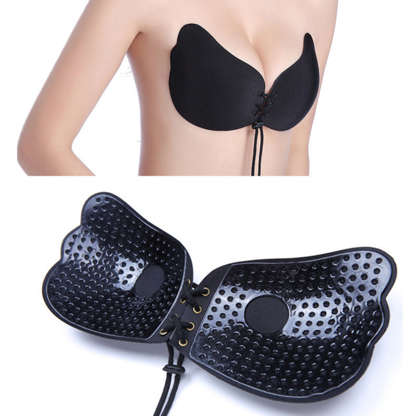 Adjustable Strapless Backless Invisible BRA Push Up Stick On Silicone Lingerie