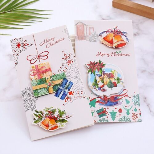 5pcs 3D Christmas Greeting Cards