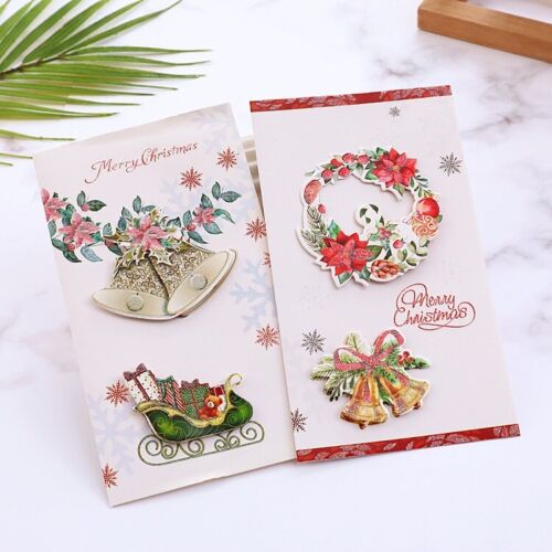 5pcs 3D Christmas Greeting Cards
