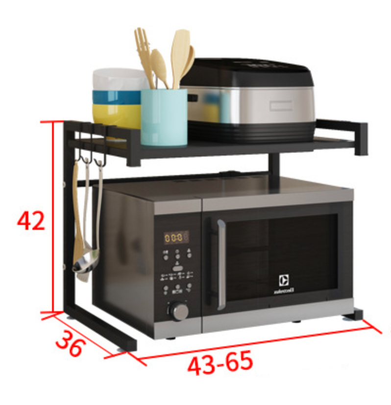 Adjustable Microwave Oven Storage Shelf