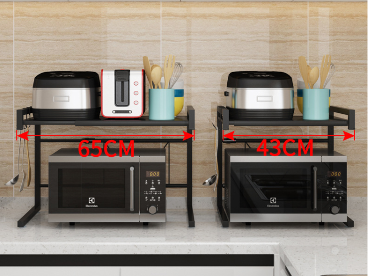 Adjustable Microwave Oven Storage Shelf