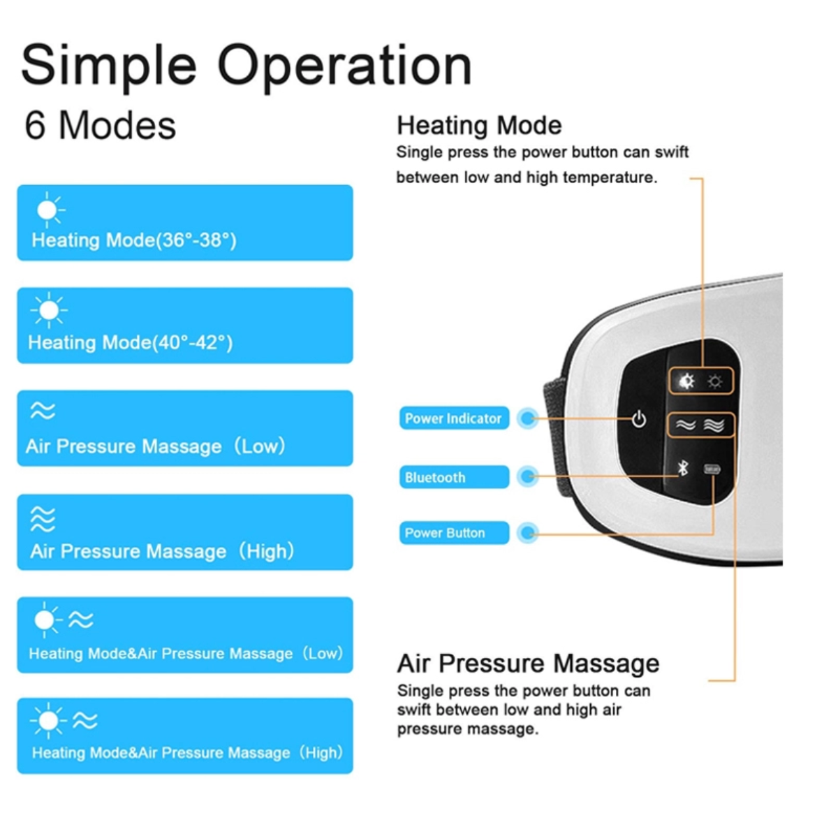 Intelligent Bluetooth Eye Care Massager