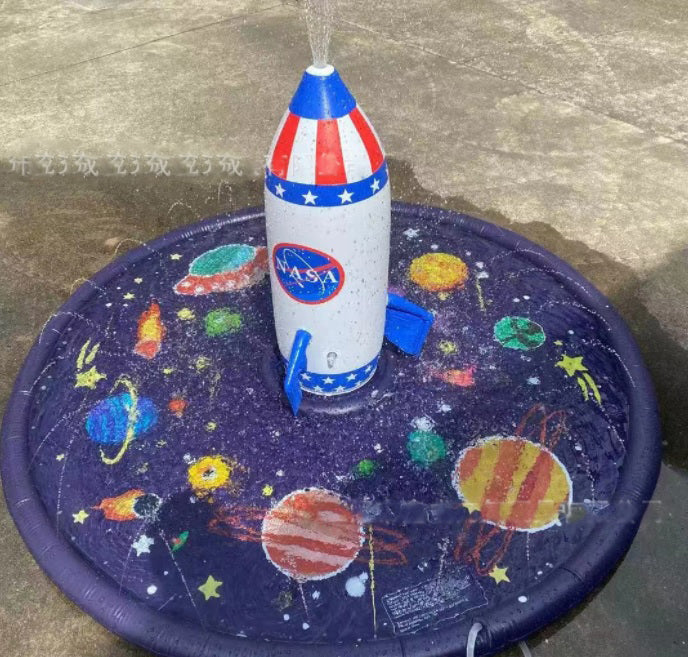 Rocket Sprinkler Water Play Mat