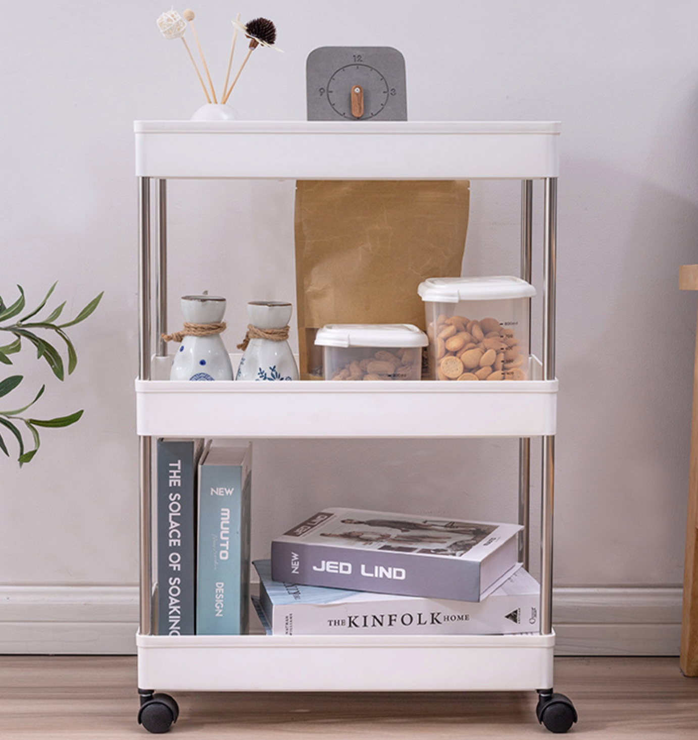 Space Saver Rolling Storage Trolley Cart