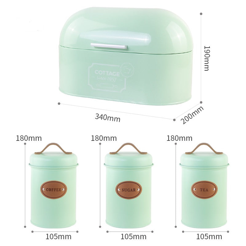 Bread Box and Canister Storage Set