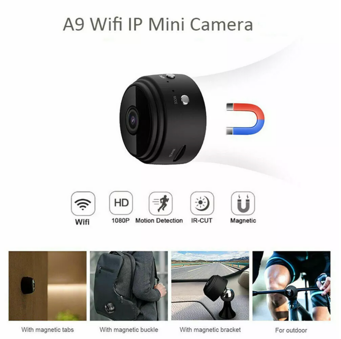 A9 Wifi Mini Camera 1080P Wireless Security Monitor