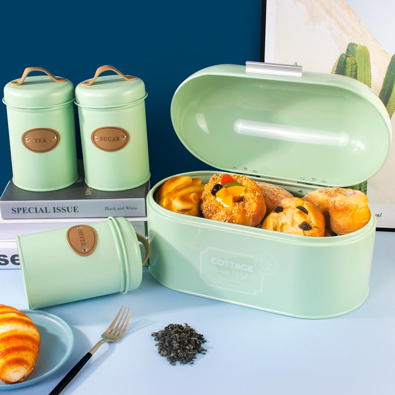 Bread Box and Canister Storage Set