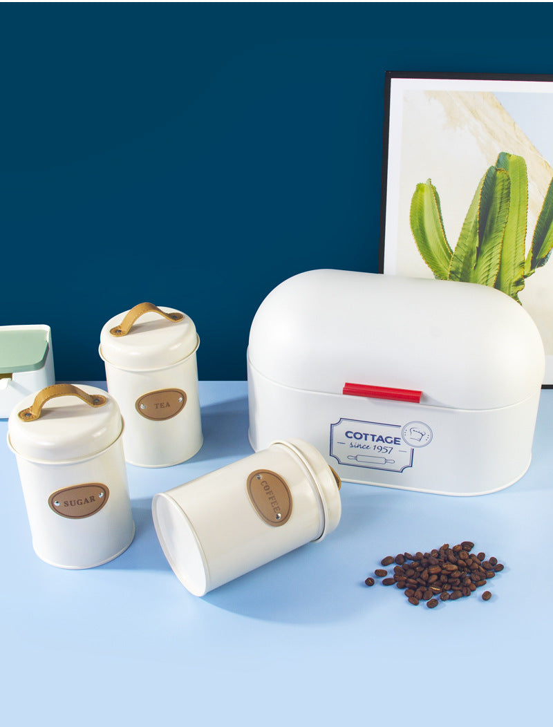 Bread Box and Canister Storage Set