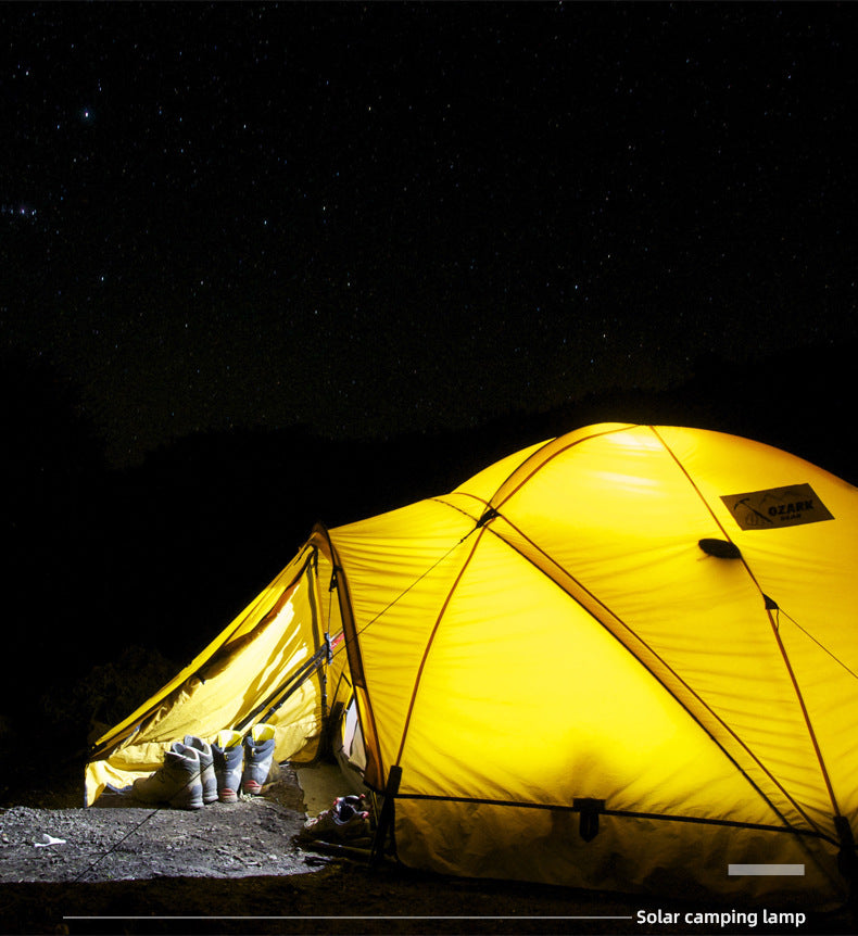 LED Solar Camping Lamp Portable USB Rechargeable Outdoor Tent Lantern Light
