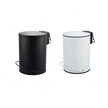 Space-saving soft-close 3L pedal bin in sleek modern design, ideal for bathroom or bedroom waste disposal.