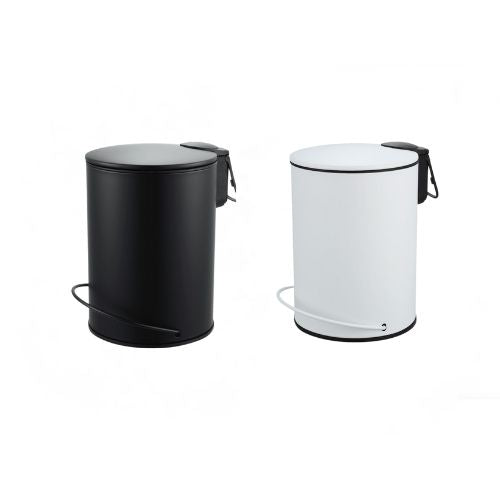 Space-saving soft-close 3L pedal bin in sleek modern design, ideal for bathroom or bedroom waste disposal.