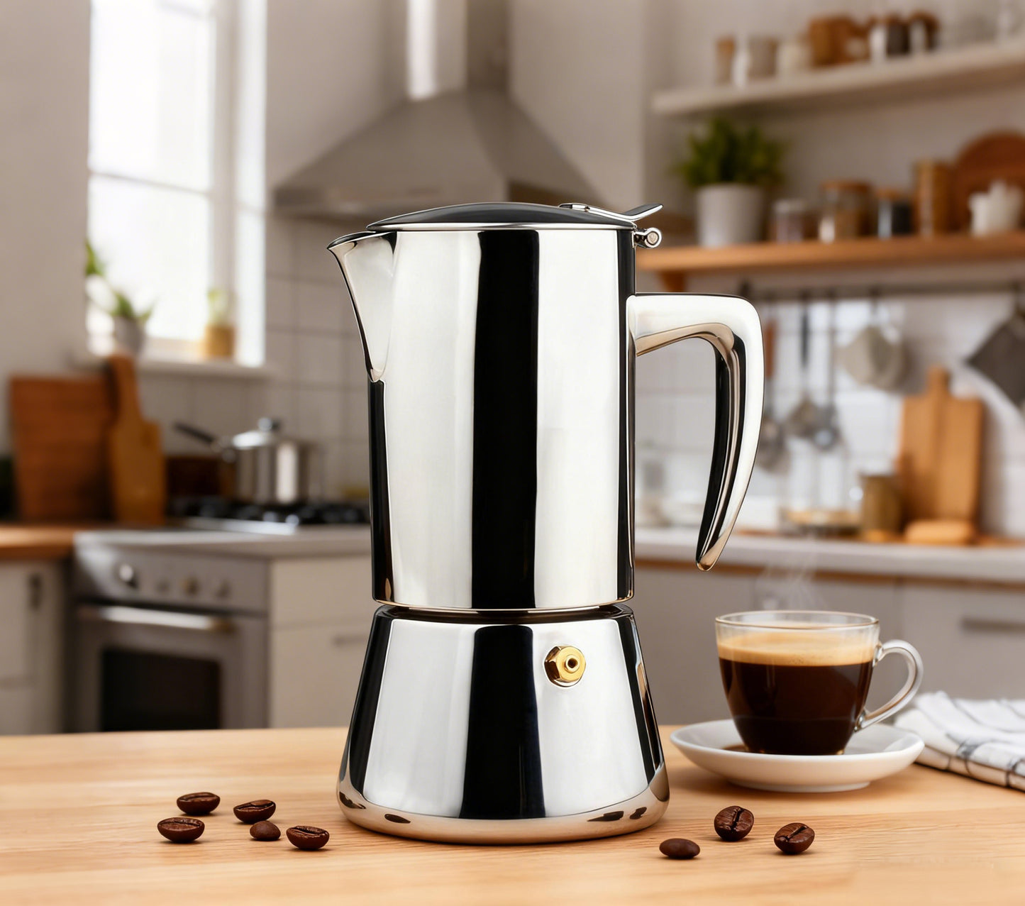 6 Cups Moka Pot Coffee Maker