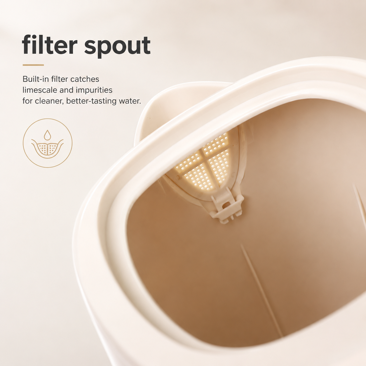 New 1.7L Electric Kettle Cream