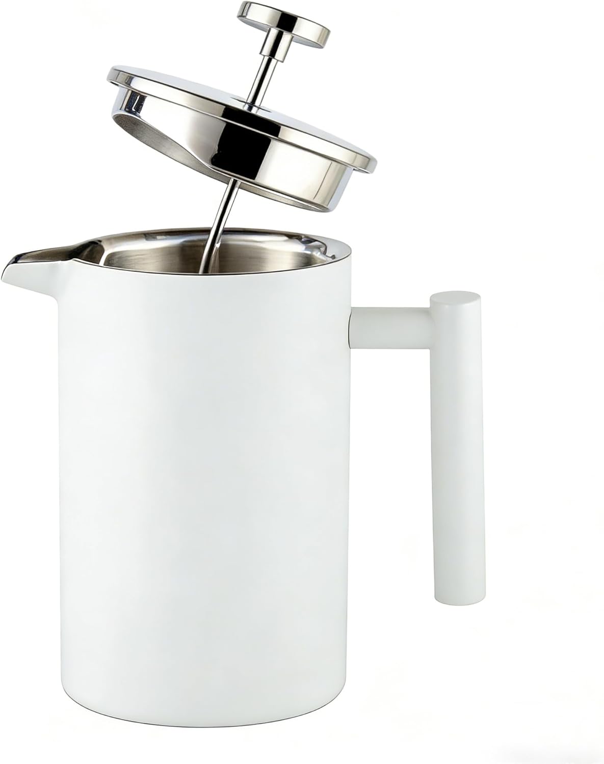 French Press Set with Can & Filter White