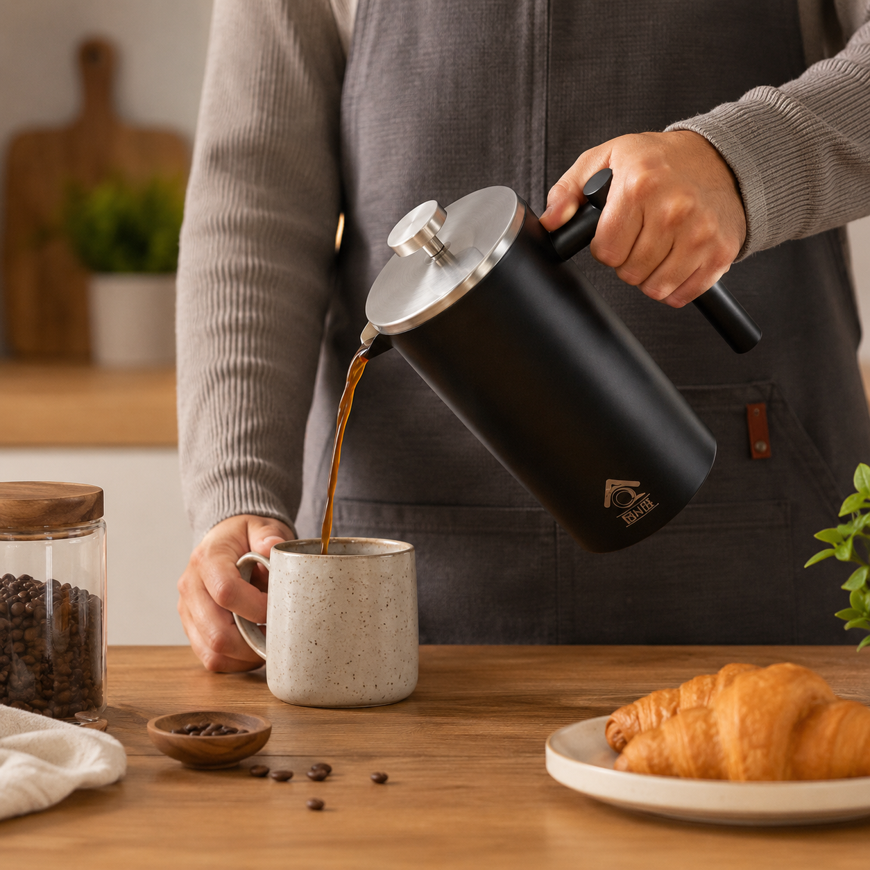 French Press Coffee Plunger 1000ml