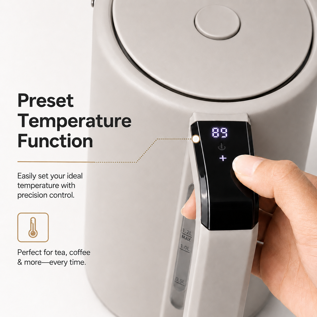 1.7L Electric Kettle LED Display
