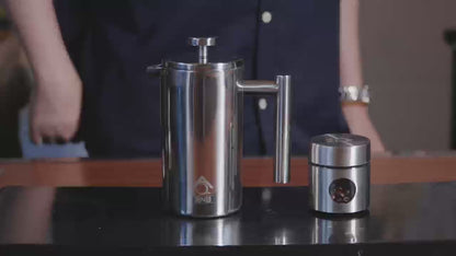 French Press Set with Can & Filter Black