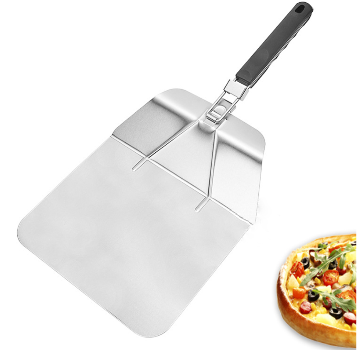 Pizza Shovel Cake Lifter Baking Tool Stainless Steel Spatula Paddle