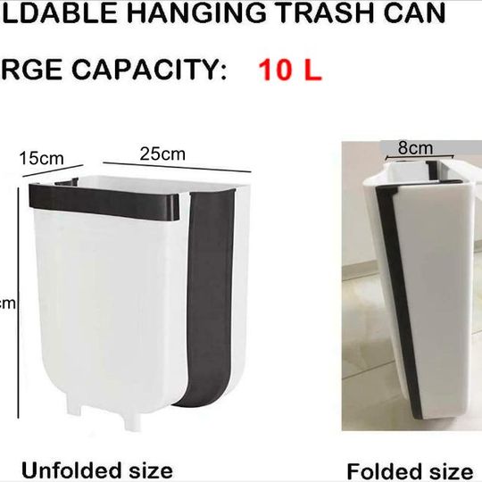 10L Collapsible Hanging Trash Bin