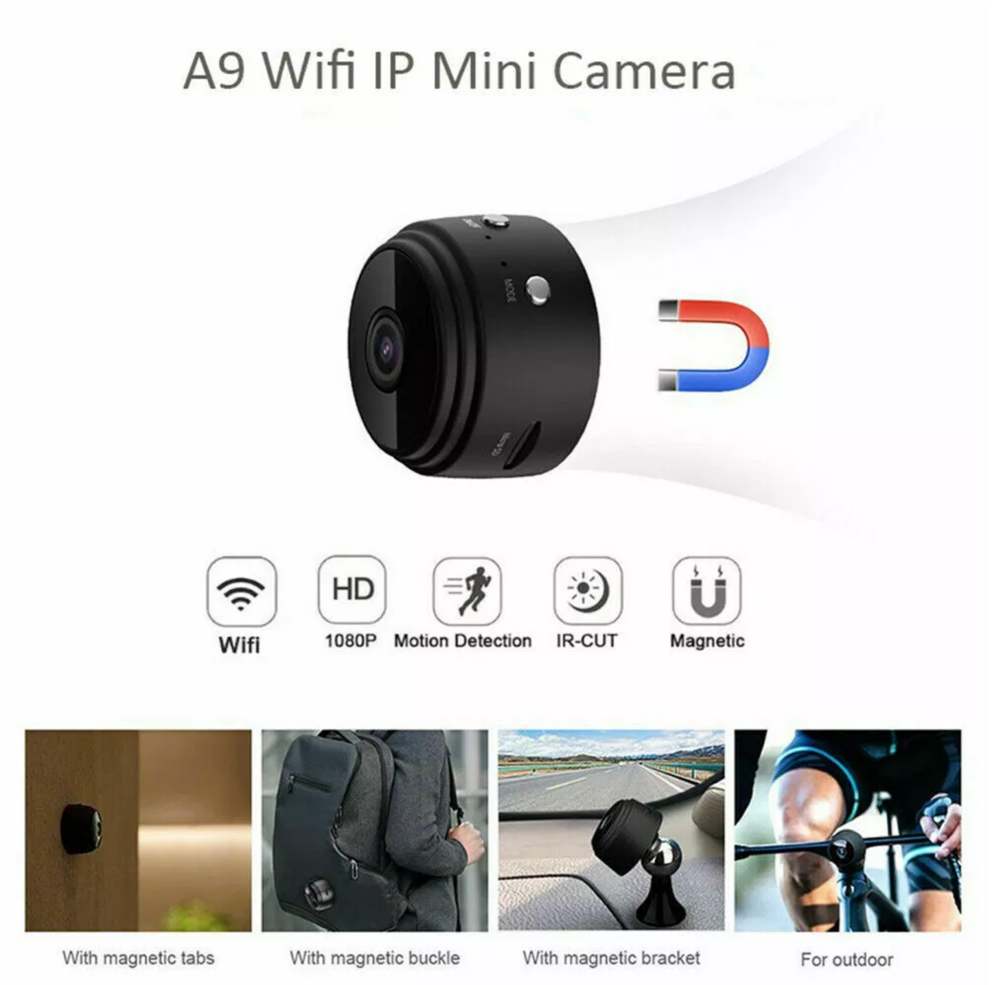 A9 Wifi Mini Camera 1080P Wireless Security Monitor 