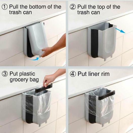 10L Collapsible Hanging Trash Bin