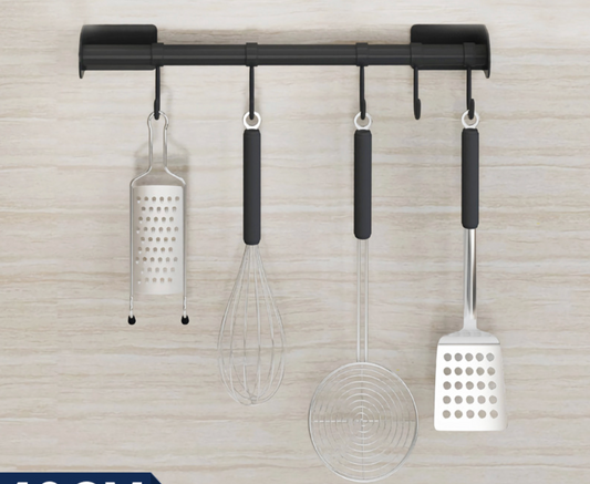 Nail-Free Glue Kitchen Utensil Hanging Storage Organiser 5/6 Hooks Handy