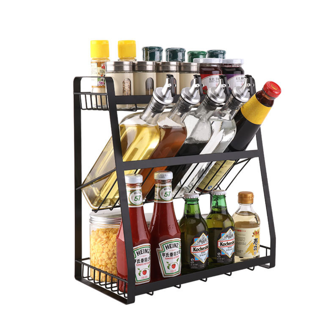 3 Tier Kitchen Spice Storage Rack Organizer