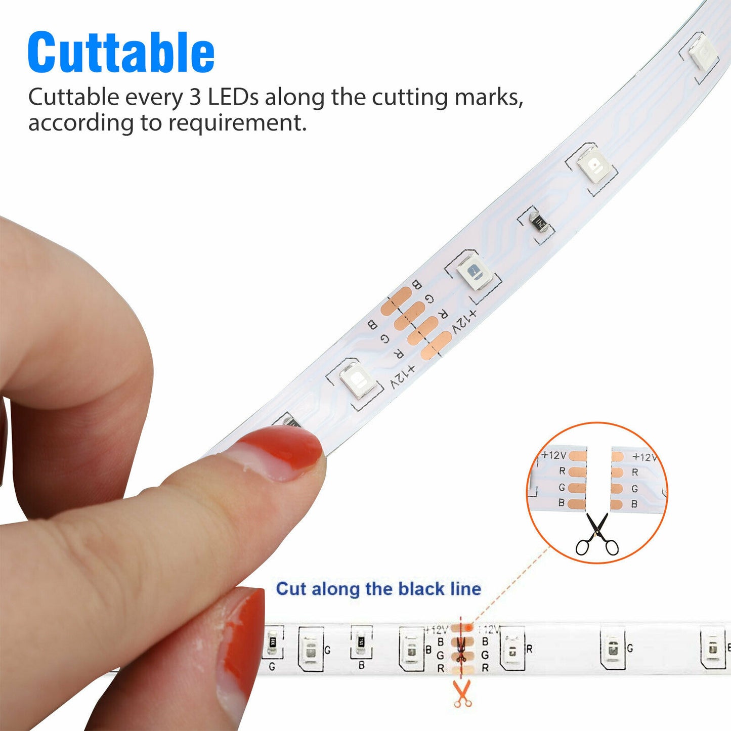 5M LED Strip Light with Remote Controller