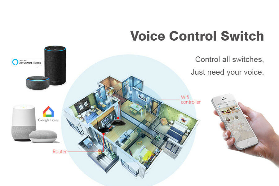 Smart WIFI Switch for Lights LED Touch Panel